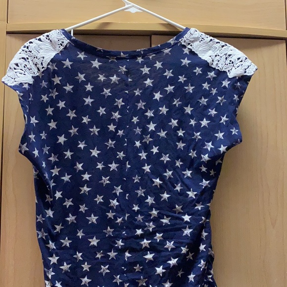 Motherhood maternity blue and white star shirt - Picture 2 of 3